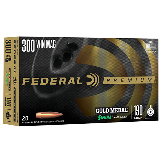 FED GOLD MEDAL 300WIN 190GR SIERRA - Sale